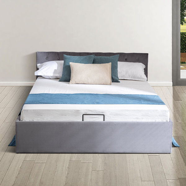 Mercer41 Sachiko European Double (140 x 200cm) Ottoman Bed Wayfair.co.uk